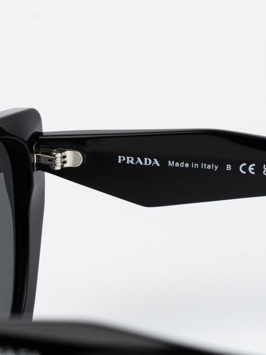 Prada Women Sunglasses Black Grey Cat Eye PR19ZSF 1AB5S0 NEW AUTHENTIC main image 8